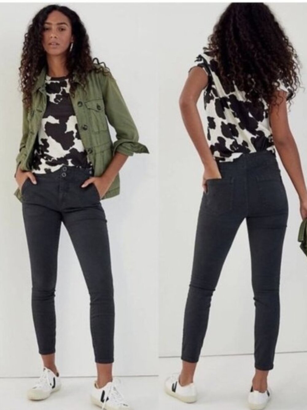 Pilcro High Rise Darted Skinny Jeans - 26